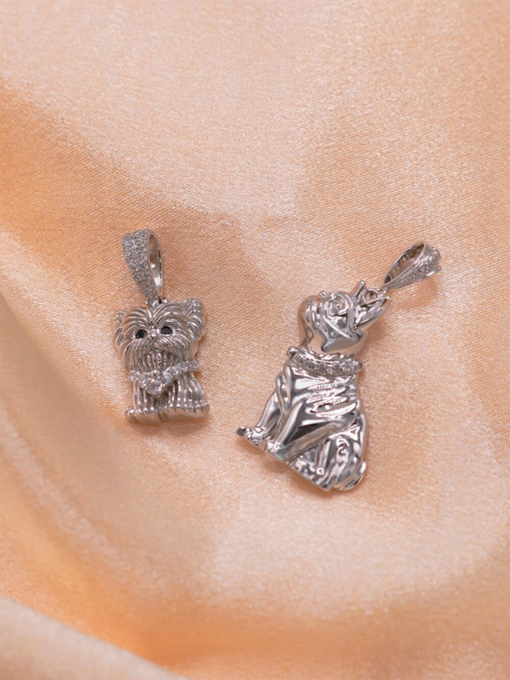 925 Sterling Silver Dog Pendant Charm